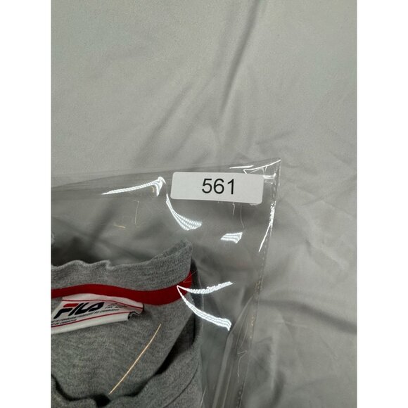 Fila Long Sleeve Crewneck Sweatshirt Gray Mens Medium log Comfort Pullover - Picture 8 of 8
